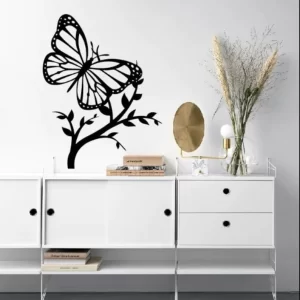 Wooden Butterfly & Tree Wall Decoration