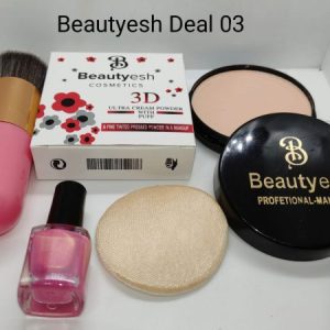 Beautyesh Deal Of 3, Face Powder, Mystery Nail Polish, And Chubby Brush
