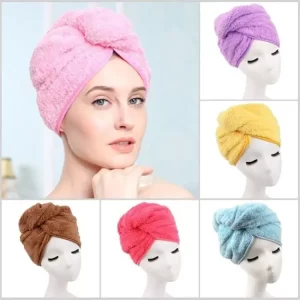Dry Hair Cap Super Absorbent Quick-drying Shower Cap Solid Color