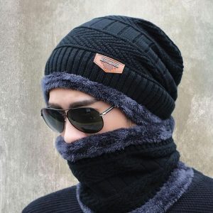 Winter Cap And Neck Elastic Knitting Thick in pakistan