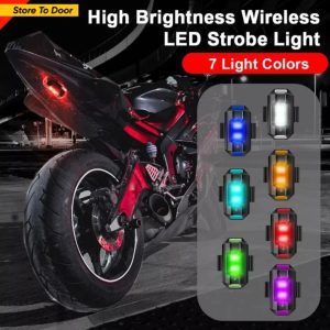 Universal Aircraft Rechargeable Strobe Light For Motorbike & Car In 7 Color (1pcs