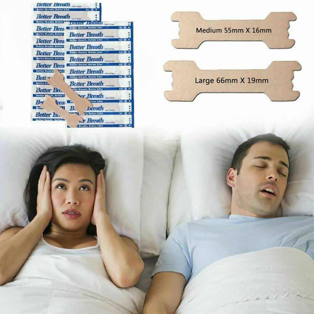 50pcs Better Breathe Good Sleeping Nasal Strips Stop Snoring Strips Easier Health Care