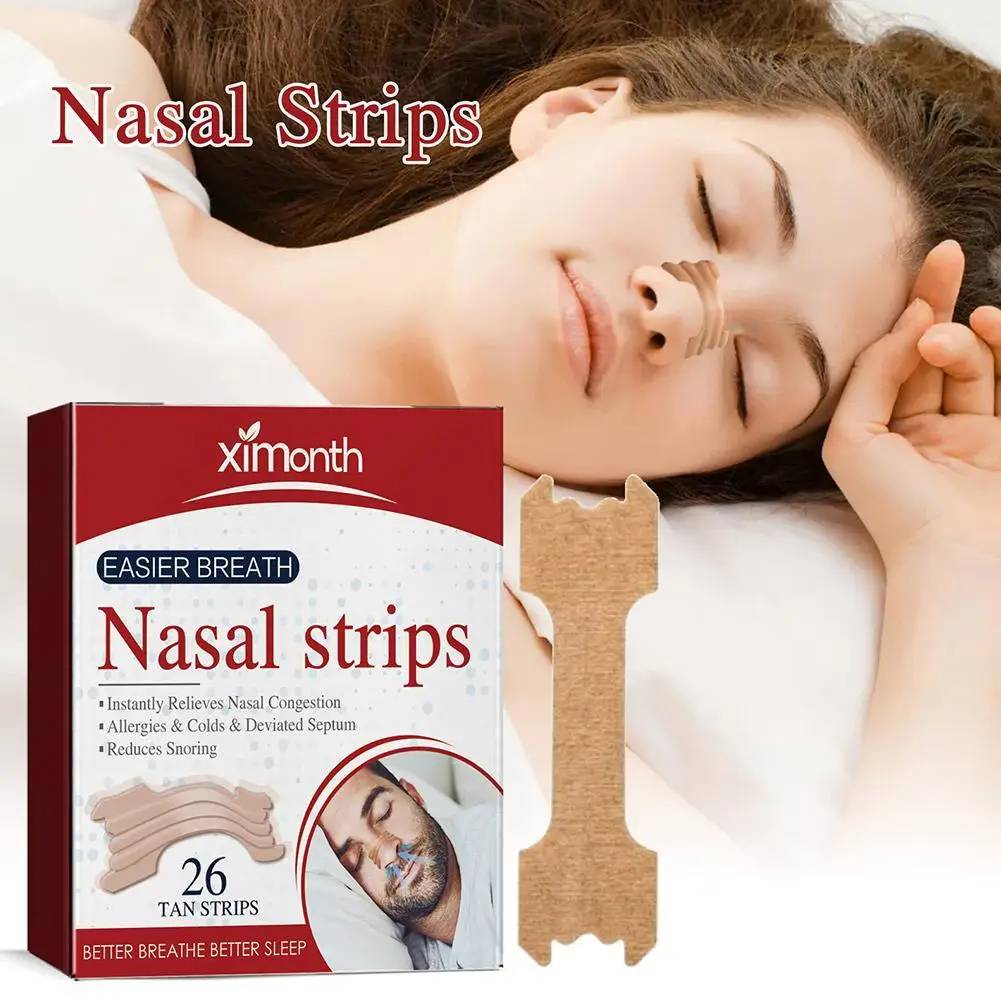 26Pcs Breathe Nasal Strips Right Way Stop Snoring Anti Snoring Strips